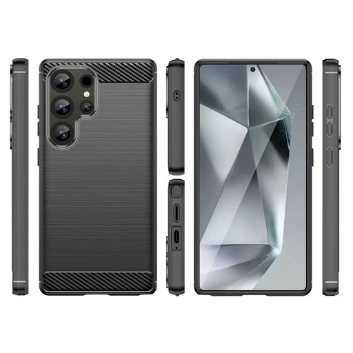 Карбонов калъф за Samsung Galaxy S25 Ultra - черен