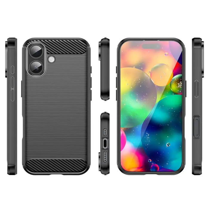 Карбонов кейс за iPhone 17 - Черен