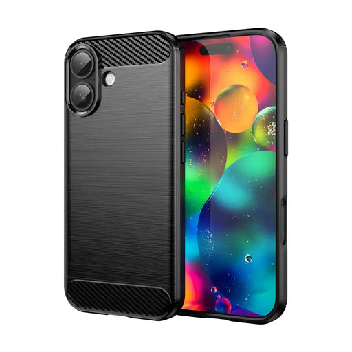 Карбонов кейс за iPhone 17 - Черен