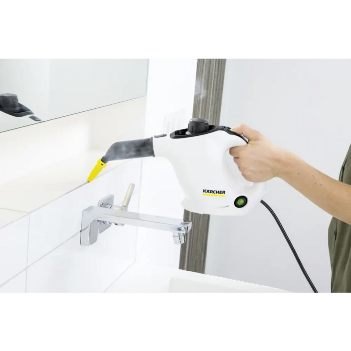 Kärcher SC 1 Цилиндрична парочистачка 1200 W Черна Бяла