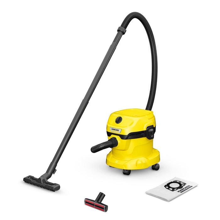 Прахосмукачка Kärcher WD 2 PLUS V-12/4/18 PET 12 л 1000 W (1.628-017.0) Черен, Жълт
