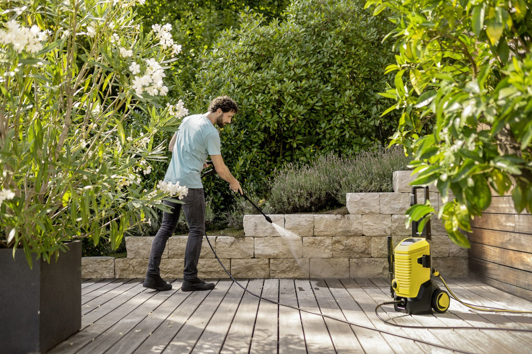 Karcher AG K 5 WCM Водоструйка с високо налягане, вертикална, електрическа, 500 л/ч, черна, жълта