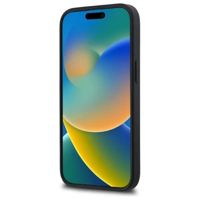 Карл Лагерфелд 3D гумен подпис iPhone 15 калъф - черен