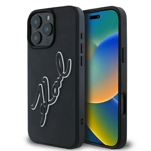 Karl Lagerfeld 3D Rubber Bicolor Signature Case за iPhone
