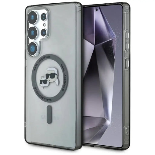 Karl Lagerfeld Button Karl & Choupette Heads Printed Logo