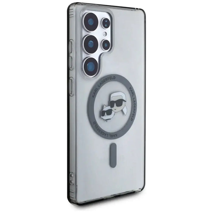 Karl Lagerfeld Button Karl & Choupette Heads Printed Logo