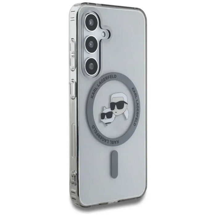 Karl Lagerfeld Button Karl & Choupette Heads Printed Logo