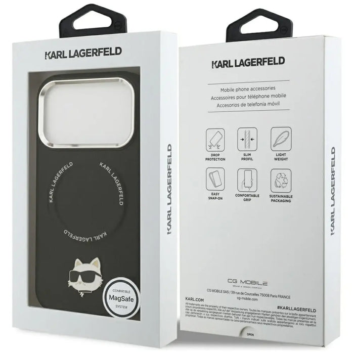 Karl Lagerfeld Choupette Pin MagSafe Case за iPhone 17 Pro