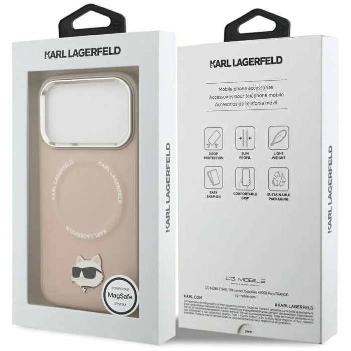 Karl Lagerfeld Choupette Pin MagSafe Case за iPhone 17 Pro