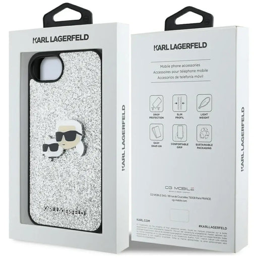Karl Lagerfeld Fixed Glitter Ikonik Metal Pin case