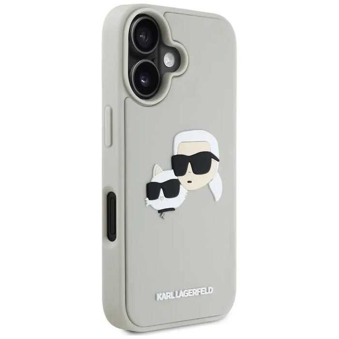 Karl Lagerfeld HC 3D гумен калъф с двойни глави за iPhone