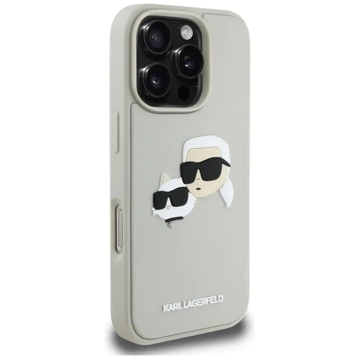 Karl Lagerfeld HC 3D гумен калъф с двойни глави за iPhone