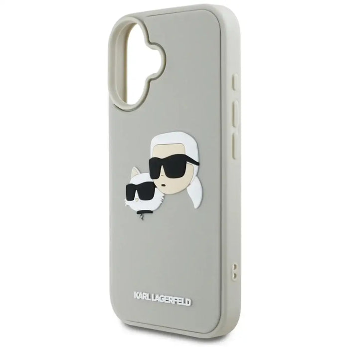 Karl Lagerfeld HC 3D гумен калъф с двойни глави за iPhone