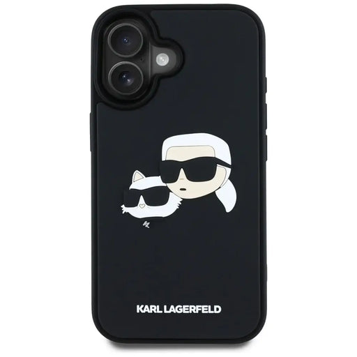 Karl Lagerfeld HC 3D гумен калъф с двойни глави за iPhone