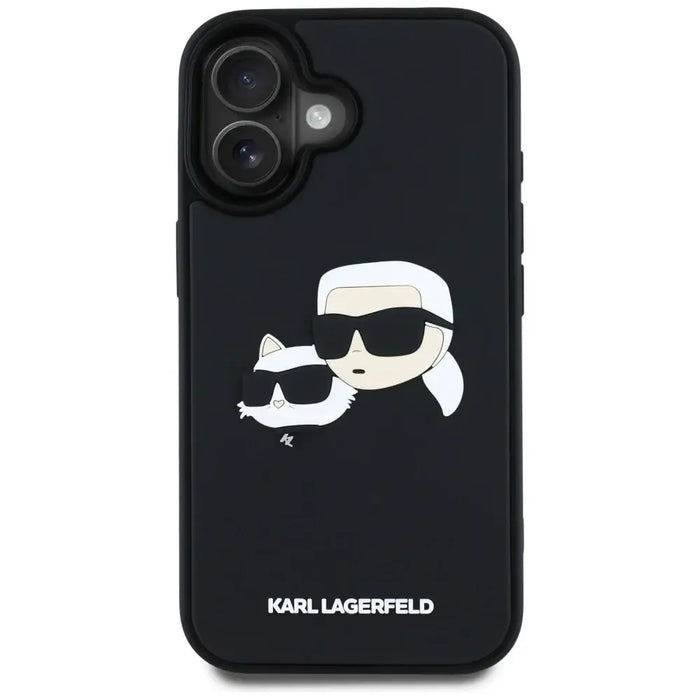 Karl Lagerfeld HC 3D гумен калъф с двойни глави за iPhone