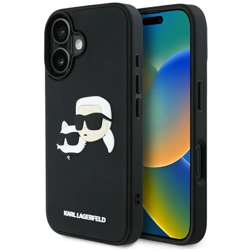 Karl Lagerfeld HC 3D гумен калъф с двойни глави за iPhone