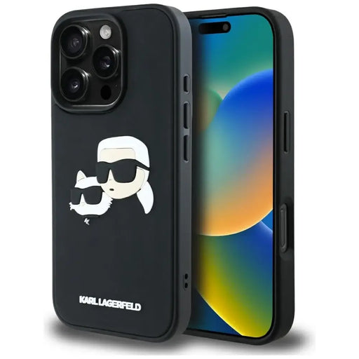 Karl Lagerfeld HC 3D гумен калъф с двойни глави за iPhone