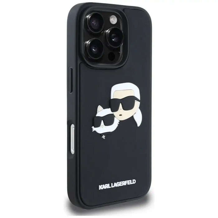 Karl Lagerfeld HC 3D гумен калъф с двойни глави за iPhone