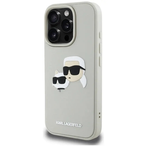 Karl Lagerfeld HC 3D гумен калъф с двойни глави за iPhone
