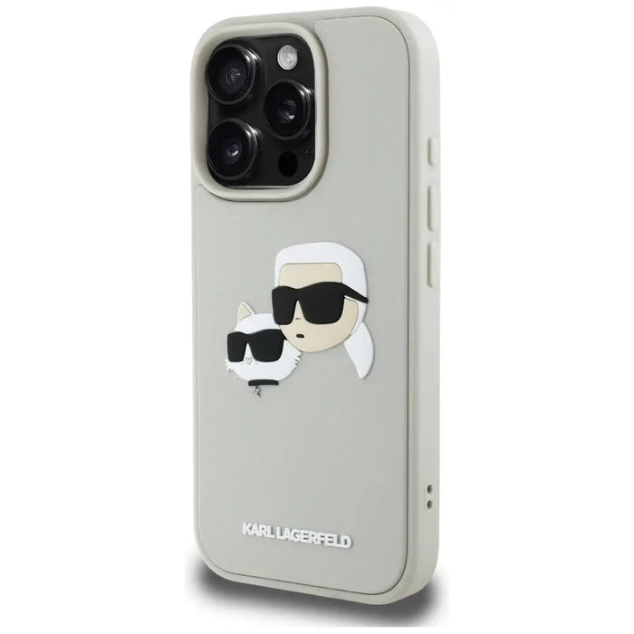 Karl Lagerfeld HC 3D гумен калъф с двойни глави за iPhone