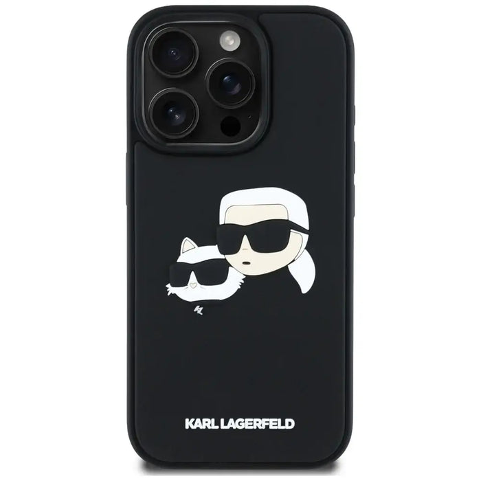 Karl Lagerfeld HC 3D гумен калъф с двойни глави за iPhone