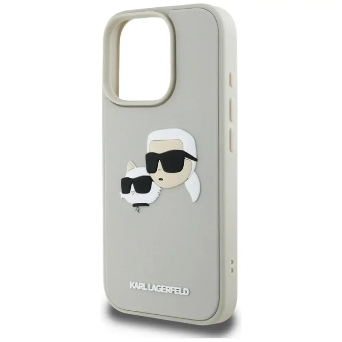 Karl Lagerfeld HC 3D гумен калъф с двойни глави за iPhone