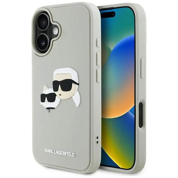Karl Lagerfeld HC 3D гумен калъф с двойни глави за iPhone