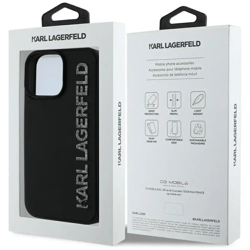 Karl Lagerfeld HC 3D гумен удължен блестящ калъф за iPhone
