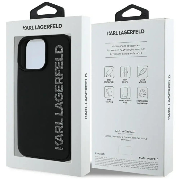 Karl Lagerfeld HC 3D гумен удължен блестящ калъф за iPhone