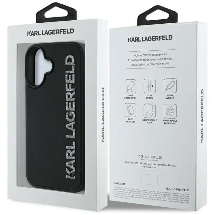 Karl Lagerfeld HC 3D гумен удължен блестящ калъф за iPhone