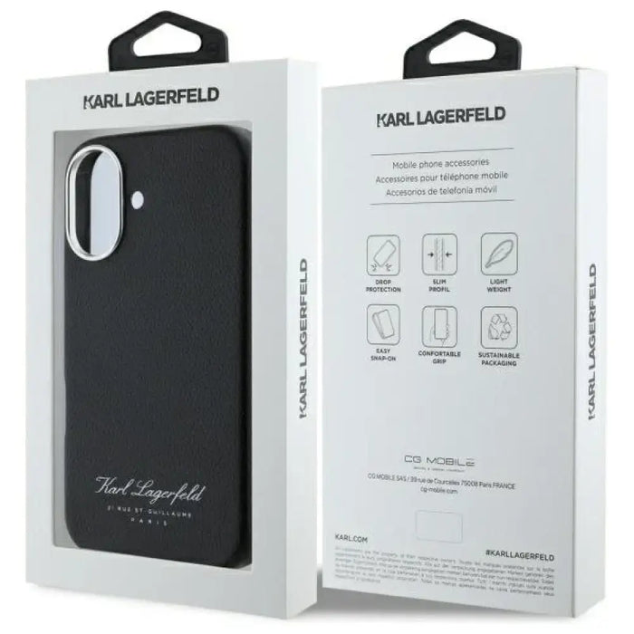 Karl Lagerfeld Hotel RSG Калъф за iPhone 16 Pro - черен