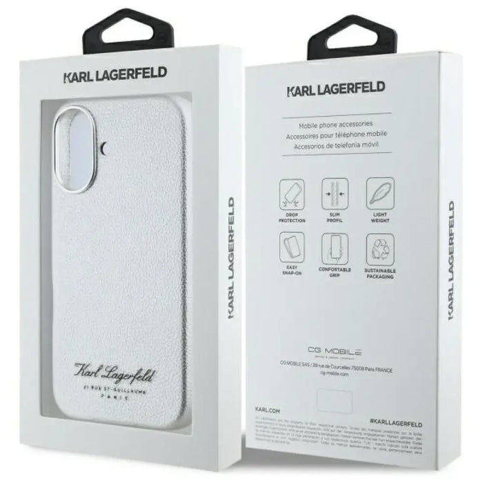 Karl Lagerfeld hotel RSG Калъф за iPhone 16 - сив