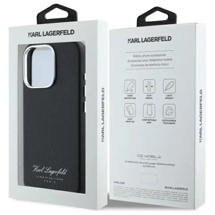 Karl Lagerfeld Hotel RSG Калъф за iPhone 16 Pro - черен
