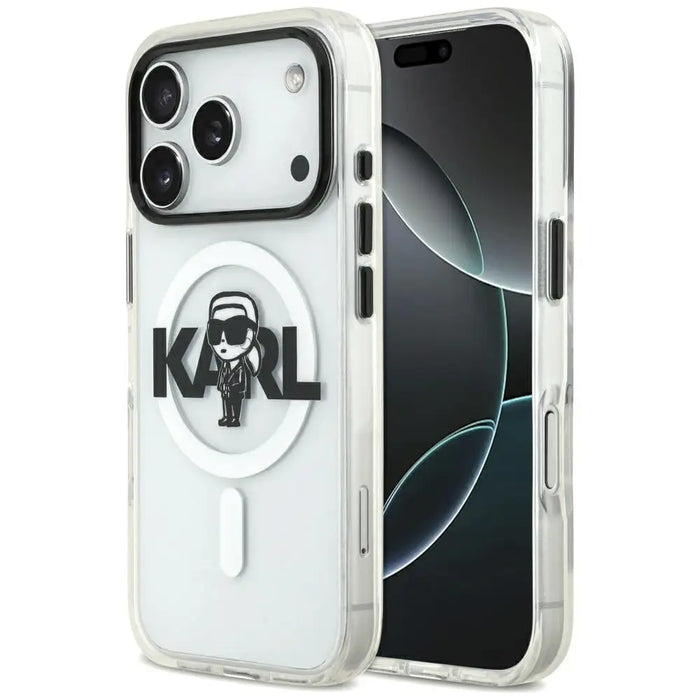 Karl Lagerfeld IML Karl Sketch Logo MagSafe Case за iPhone
