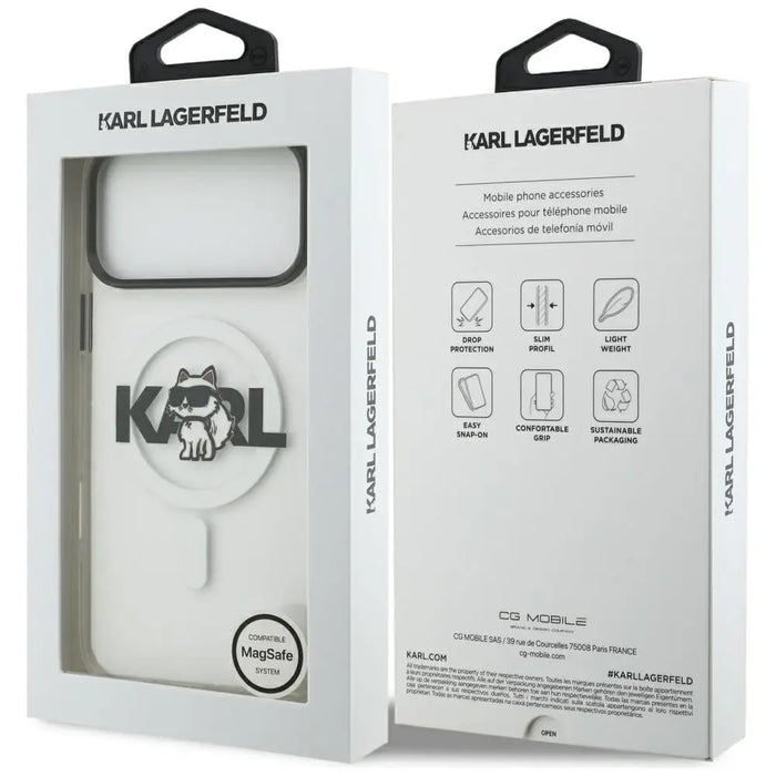 Karl Lagerfeld IML Choupette Sketch Logo MagSafe Case