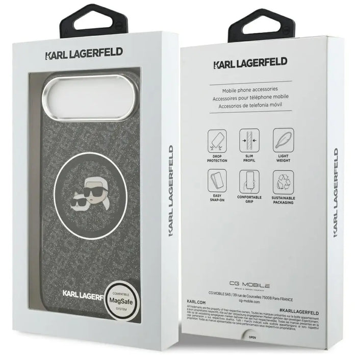 Karl Lagerfeld IML Glitter Karl & Choupette Heads Logo