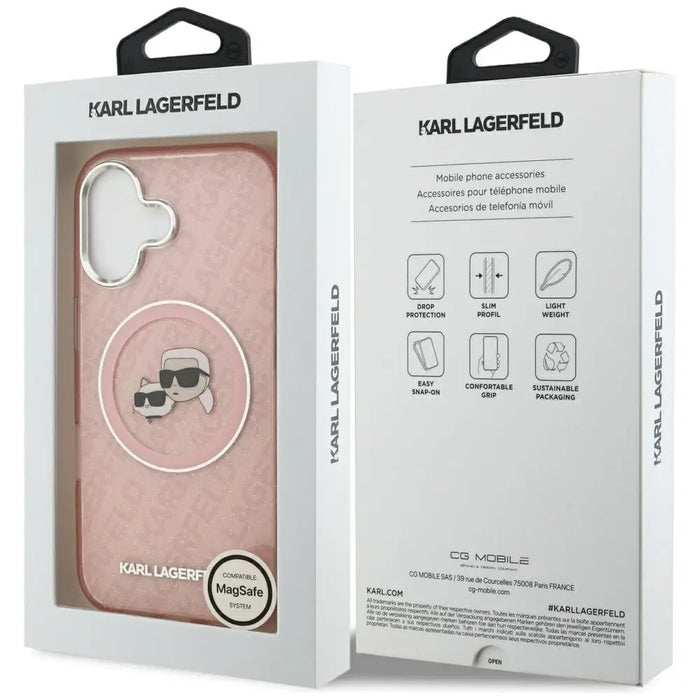 Karl Lagerfeld IML Glitter Karl & Choupette Heads Logo