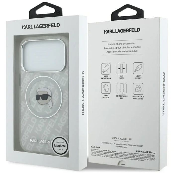 Karl Lagerfeld IML Karl Head Logo MagSafe Case за iPhone 17