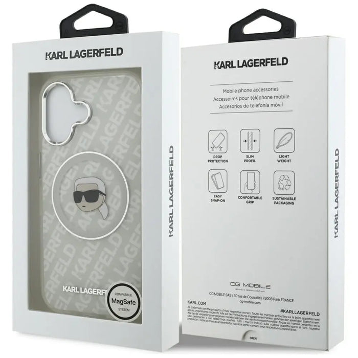 Karl Lagerfeld IML Калъф MagSafe за iPhone 17 с логото