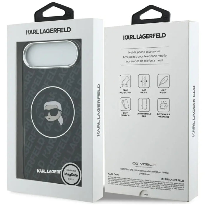 Karl Lagerfeld IML Калъф MagSafe с лого Karl Head за iPhone