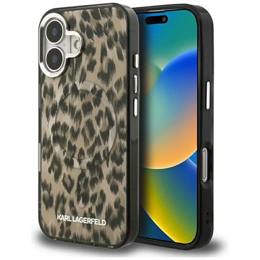 Karl Lagerfeld IML Leopard Pattern MagSafe Case за iPhone
