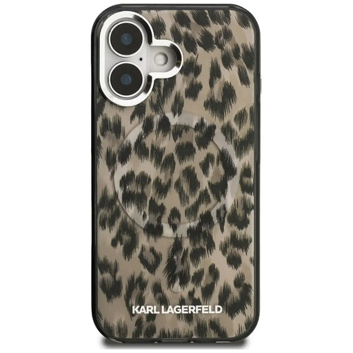 Karl Lagerfeld IML Leopard Pattern MagSafe Case за iPhone