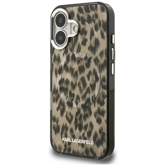 Karl Lagerfeld IML Leopard Pattern MagSafe Case за iPhone