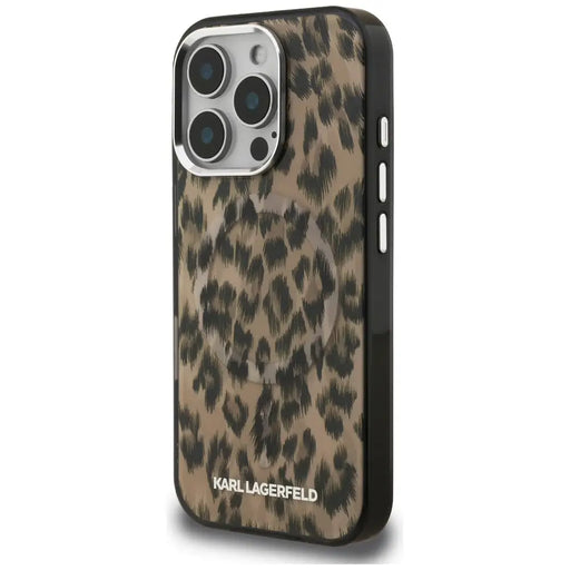 Karl Lagerfeld IML Leopard Pattern MagSafe Case за iPhone