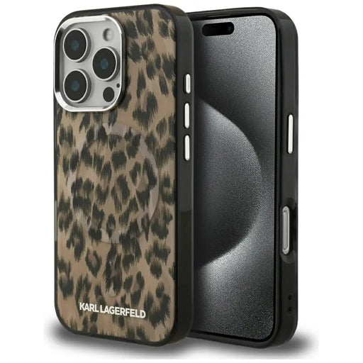 Karl Lagerfeld IML Leopard Pattern MagSafe Case за iPhone