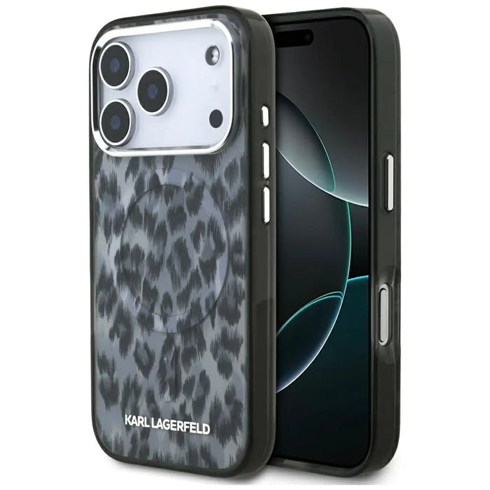 Karl Lagerfeld IML Leopard Pattern MagSafe Case за iPhone