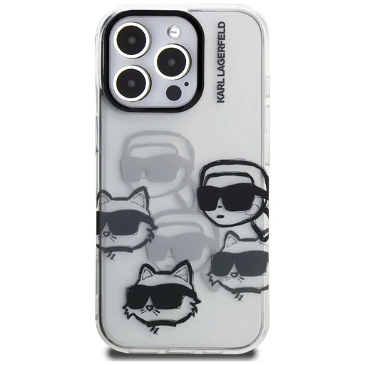 Karl Lagerfeld IML Multi K&C Head Pattern Case за iPhone 16