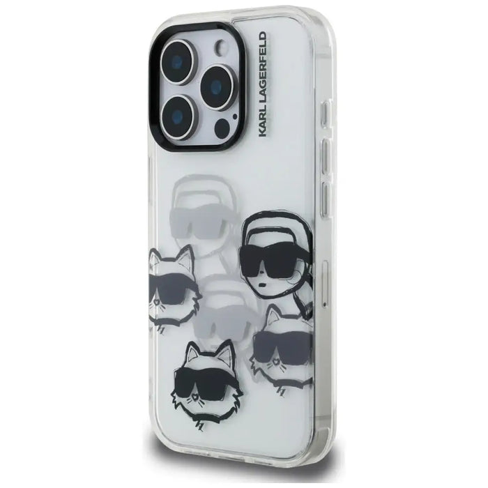 Karl Lagerfeld IML Multi K&C Head Pattern Case за iPhone 16