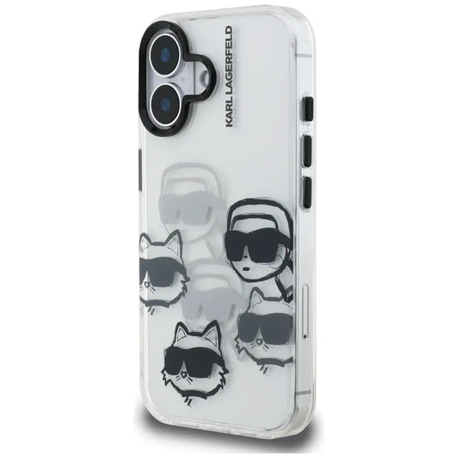 Karl Lagerfeld IML Multi K&C Head Pattern Case за iPhone 16