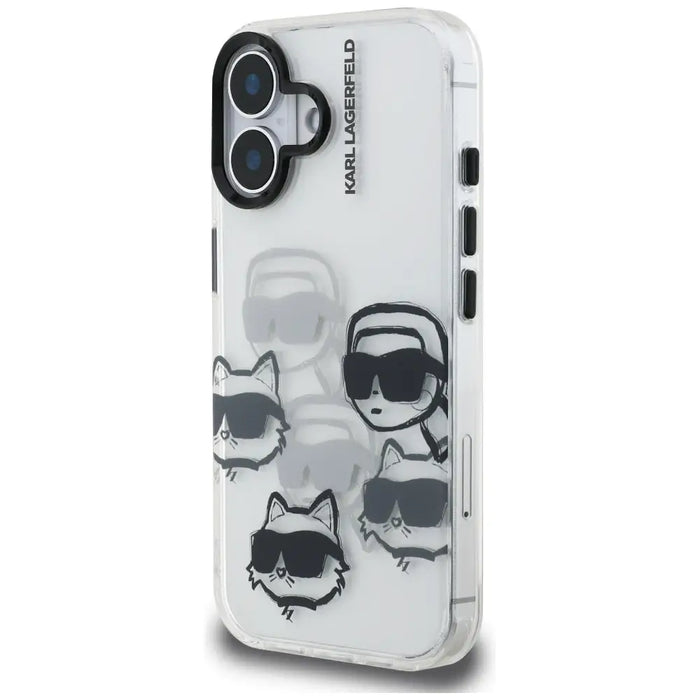 Karl Lagerfeld IML Multi K&C Head Pattern Case за iPhone 16